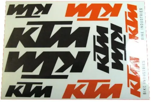 Naklejka KTM czarna kpl. Nowość