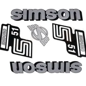 Zamów dziś Naklejka SIMSON S51 ENDURO srebrna kpl.