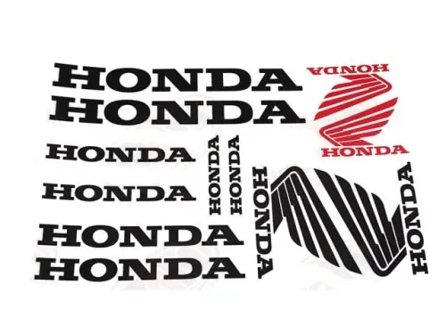 Naklejka HONDA czarna kpl. Super okazja