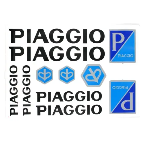 Naklejka PIAGGIO czarna kpl. Popularny