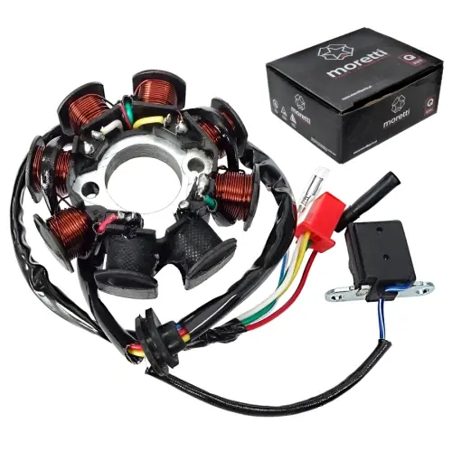 Stator 4T GY6 50cc 8-cewek, 5-przewodów /MORETTI/ Tylko dziś