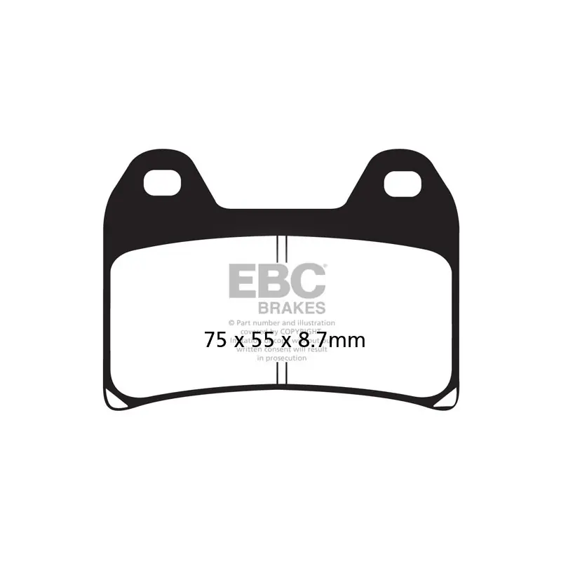 Klocki hamulcowe EBC FA244HH wzmacniane (kpl. na 1 tarcze) Okazja
