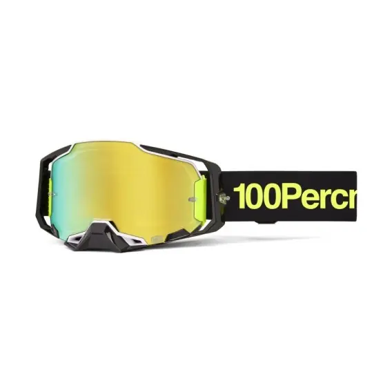 100 PROCENT GOGLE ARMEGA ORBAN - MIRROR GOLD LENS - KOLOR CZARNY/ŻÓŁTY SZYBKA ZŁOTE LUSTRO Nie przegap