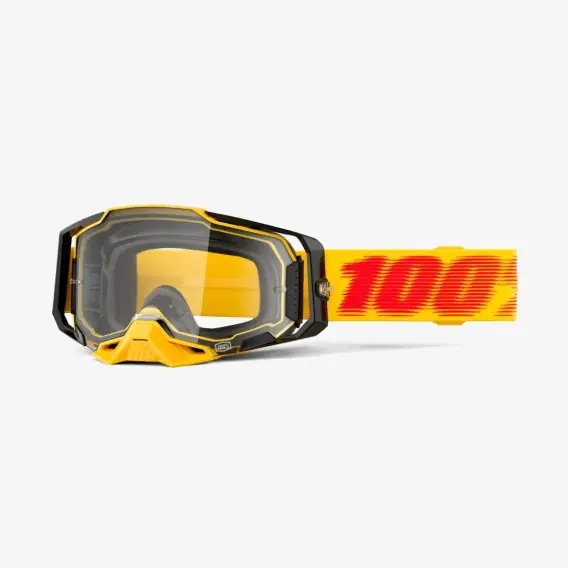 100 PROCENT GOGLE ARMEGA TETSU - CLEAR LENS - KOLOR ŻÓŁTY/CZARNY/CZERWONY SZYBKA PRZEŹROCZYSTA Szybka dostawa