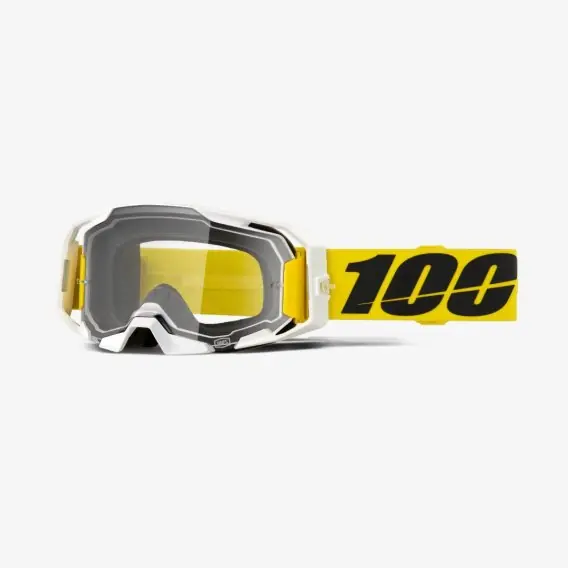 100 PROCENT GOGLE ARMATIC VALERA - CLEAR LENS - KOLOR BIAŁY/ŻÓŁTY - SZYBKA PRZEŹROCZYSTA Ekspresowa dostawa